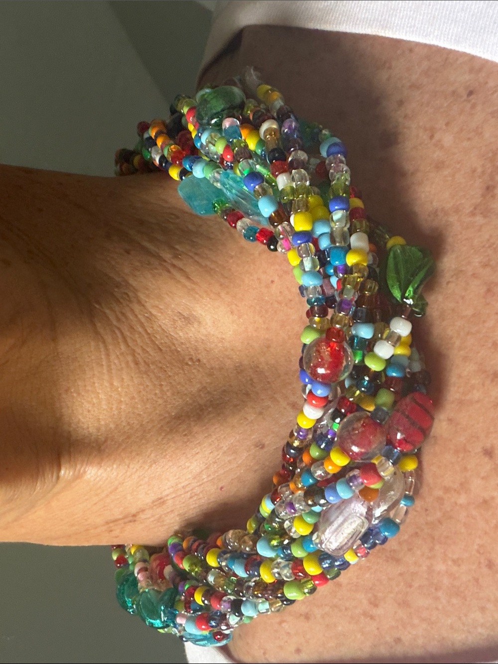 Boutique 9 Multicolor Seed Bead Wrap Necklace